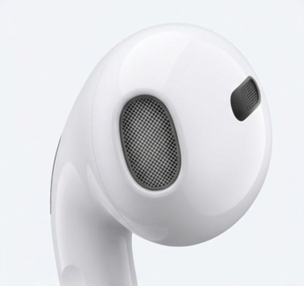 Close-up of NISTH NB-S01 earbud speaker grille and HD mic for clear calls
